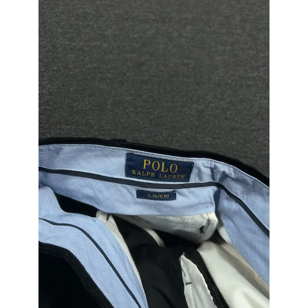 Polo Ralph Lauren Corduroy Pants‎ Men's 36x30 Black Cotton Stretch Dress Classic